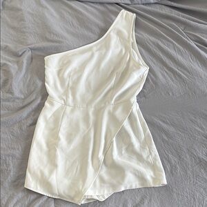 Elegant Asymmetrical White Dress